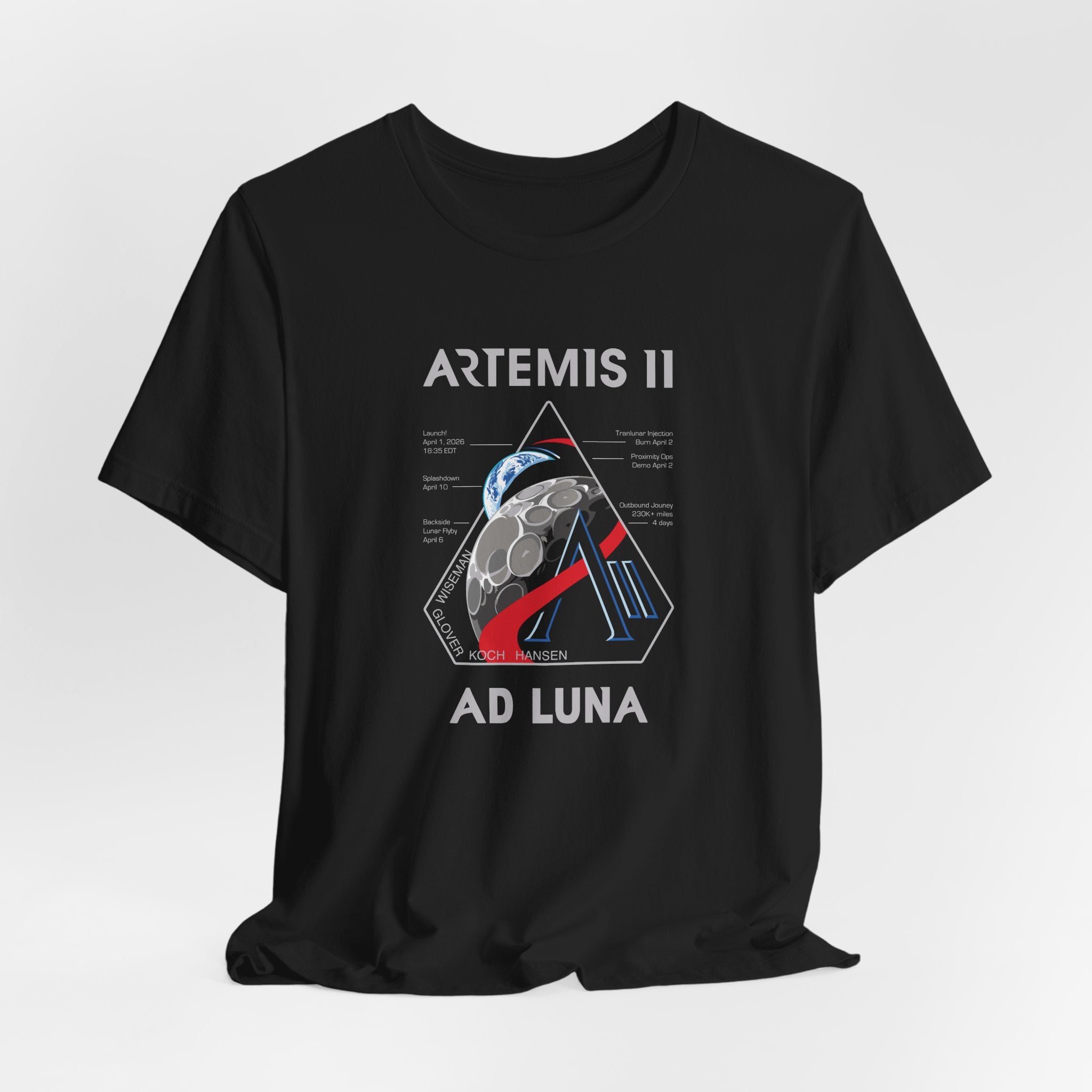Artemis 2 Ad Luna Logo Patch T-Shirt