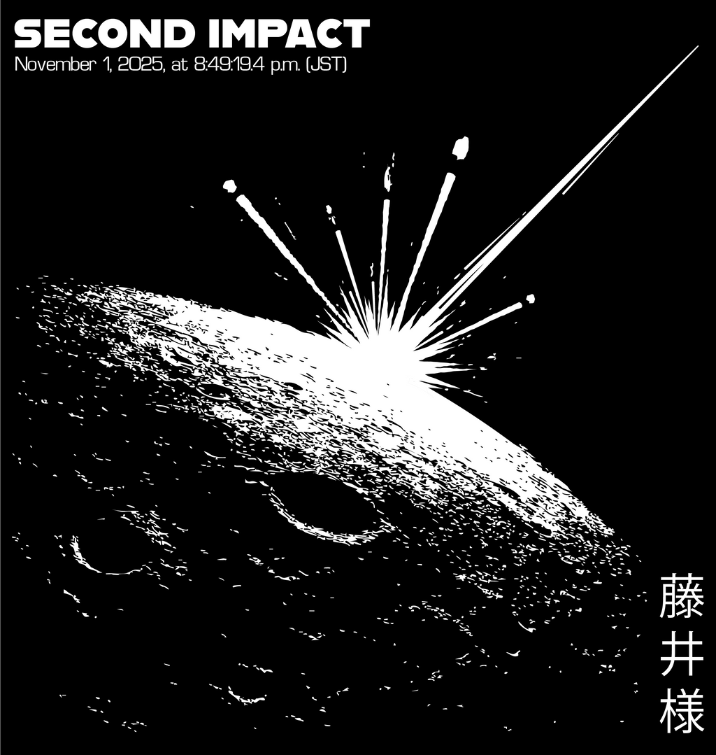 Asteroid Impacts the Moon T-Shirt
