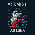 Artemis 2 Ad Luna Logo Patch T-Shirt