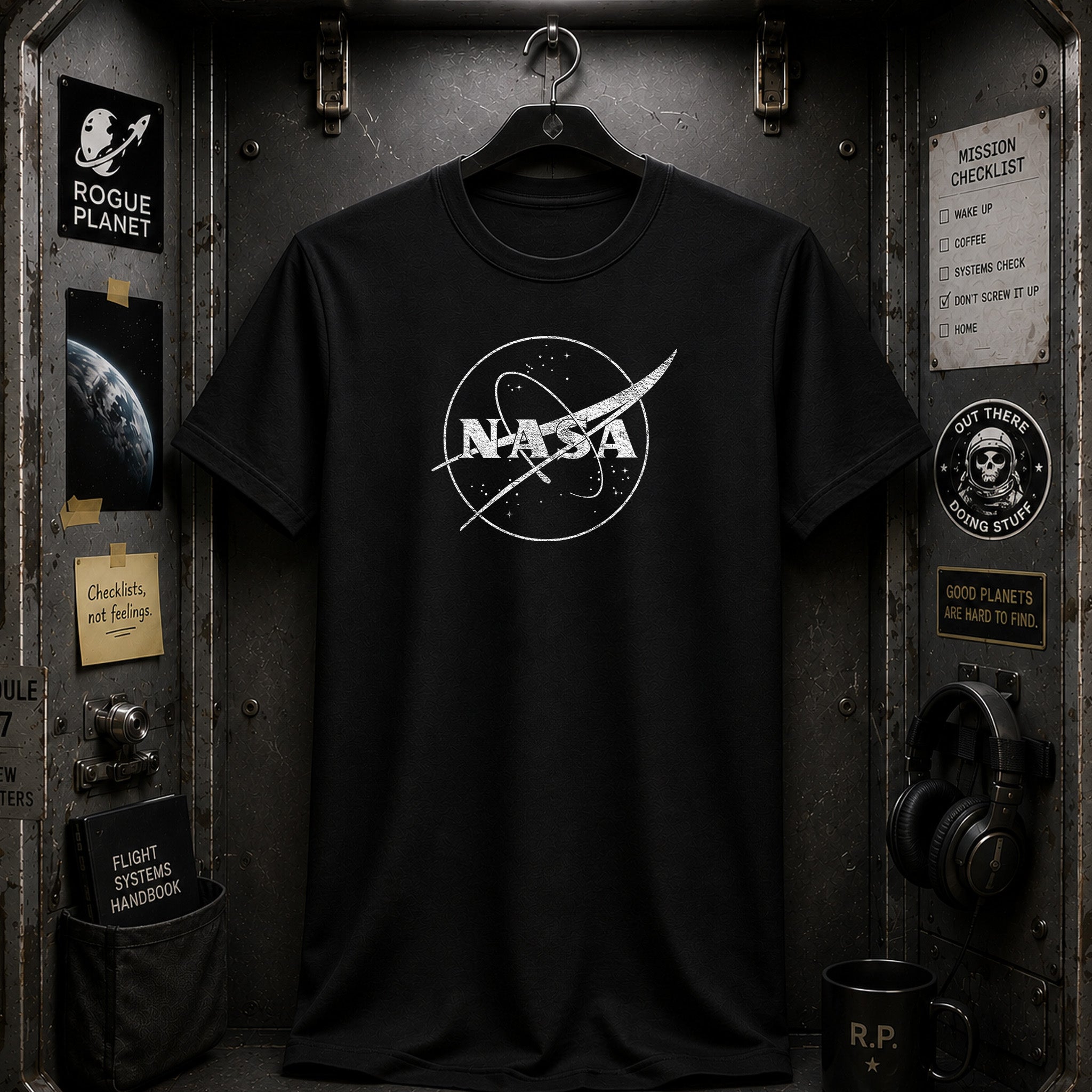 NASA Meatball Whitewash Logo T-Shirt