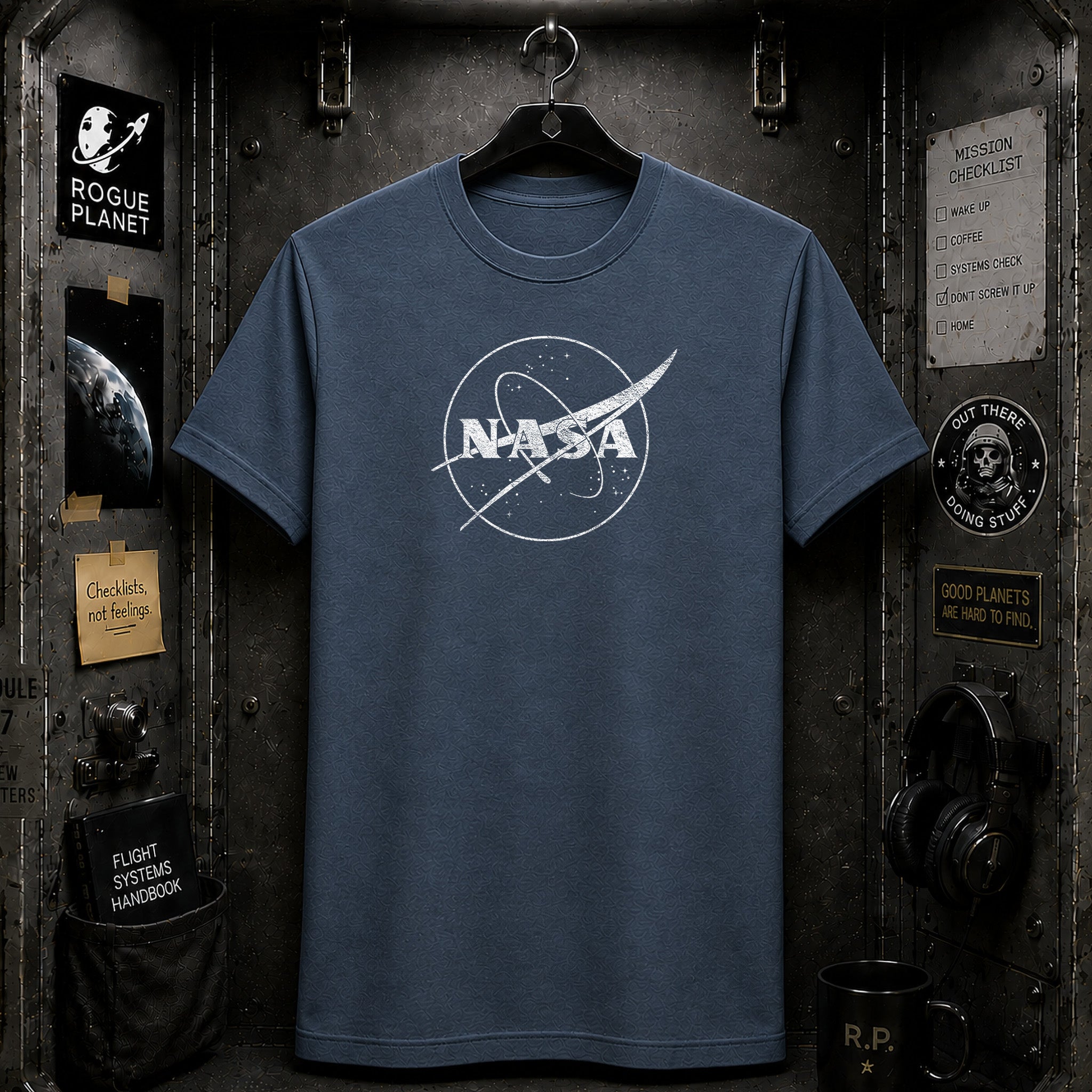 NASA Meatball Whitewash Logo T-Shirt