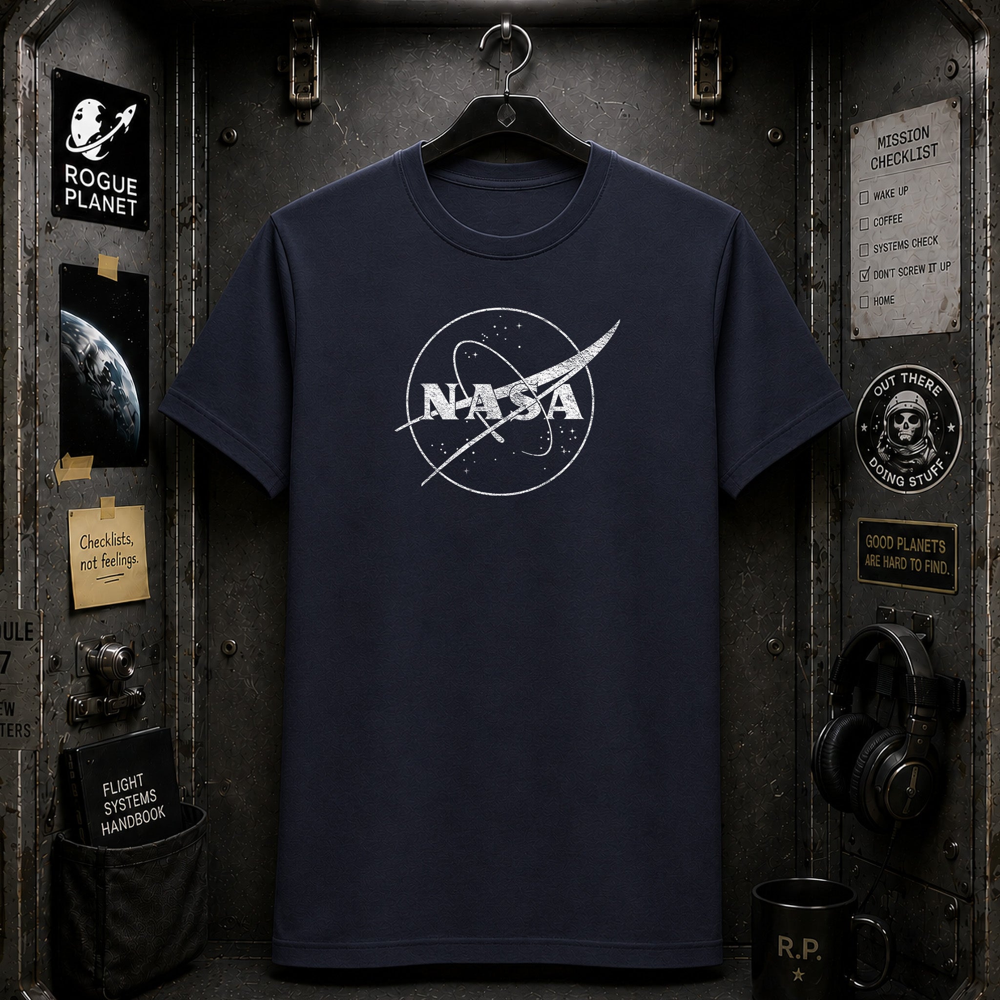 NASA Meatball Whitewash Logo T-Shirt
