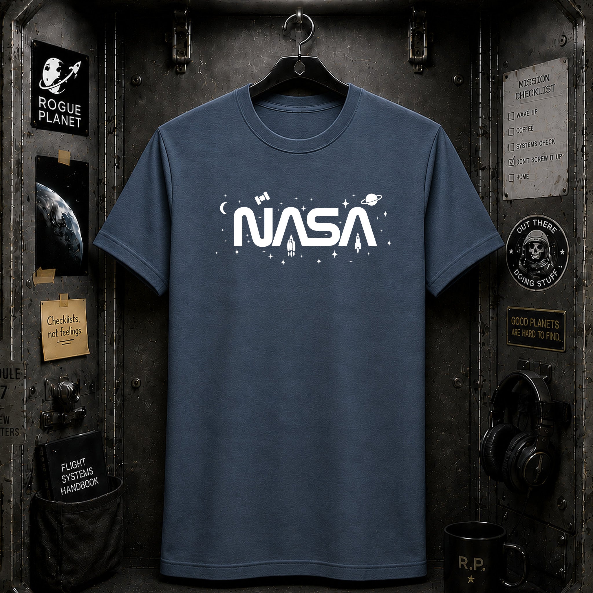 NASA In Outer Space Worm Logo T-Shirt