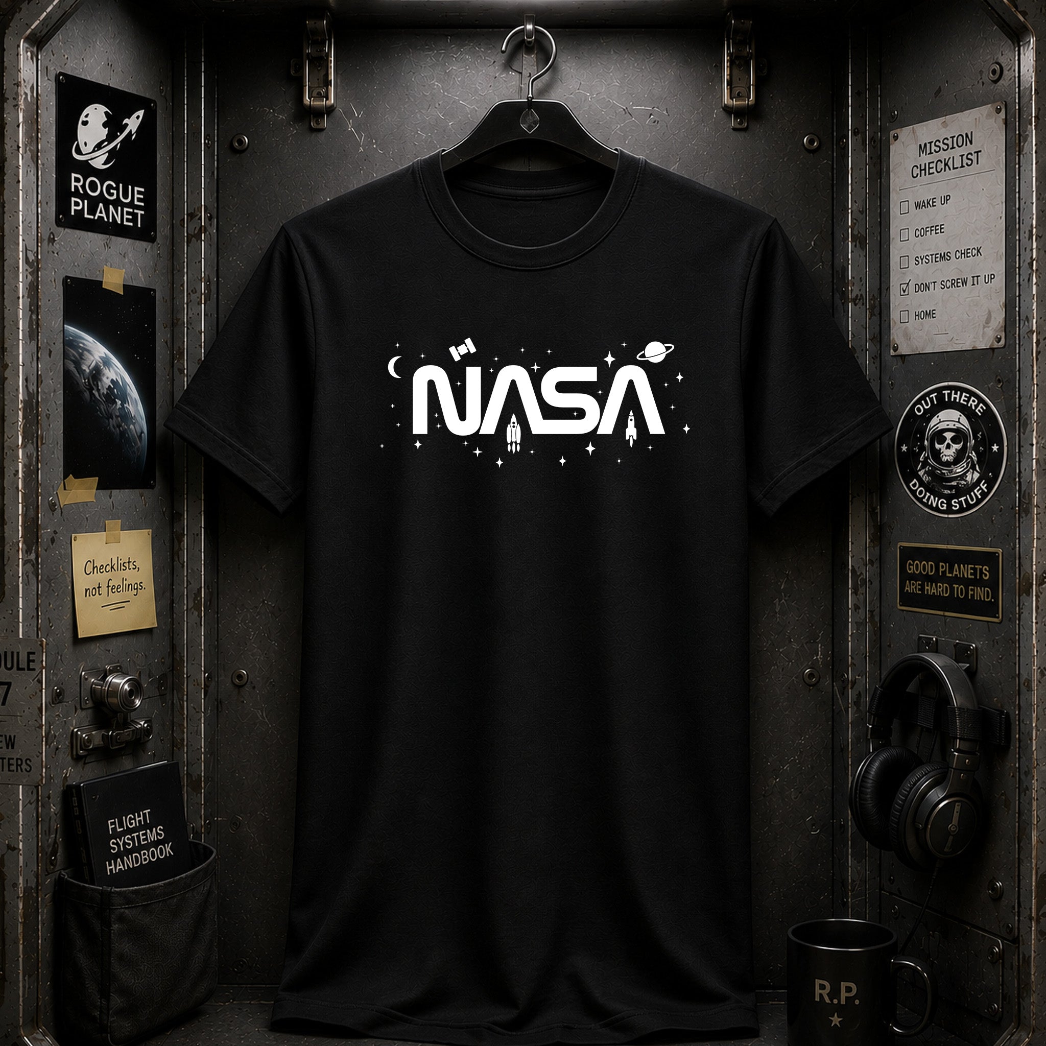 NASA In Outer Space Worm Logo T-Shirt