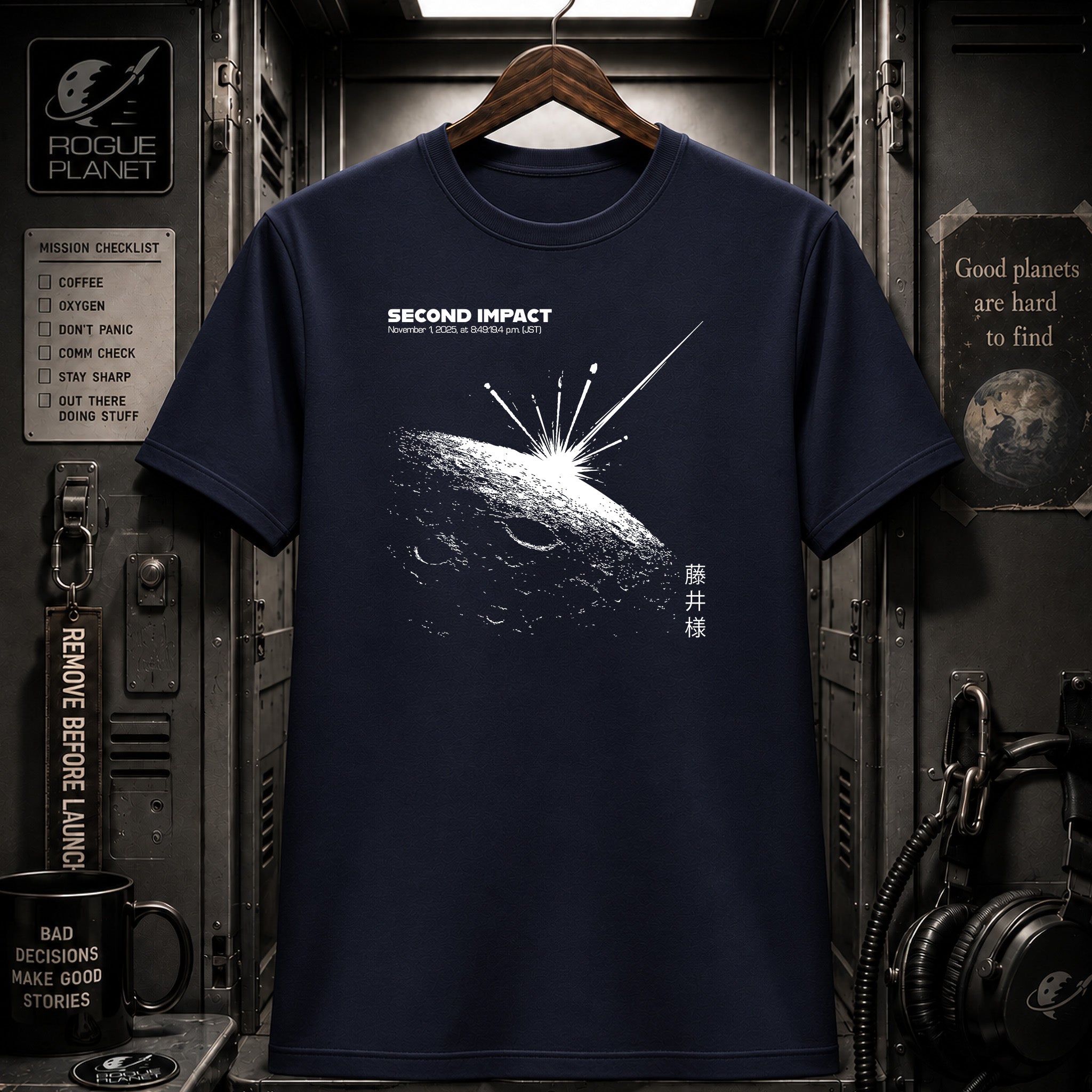 Asteroid Impacts the Moon T-Shirt
