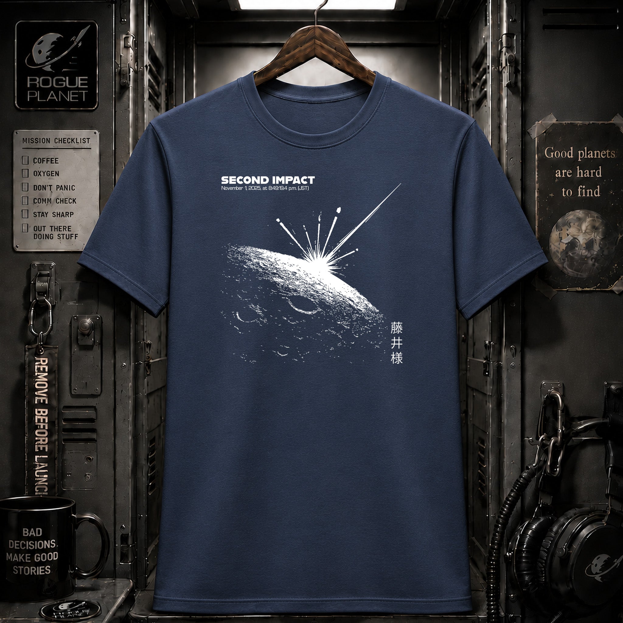 Asteroid Impacts the Moon T-Shirt