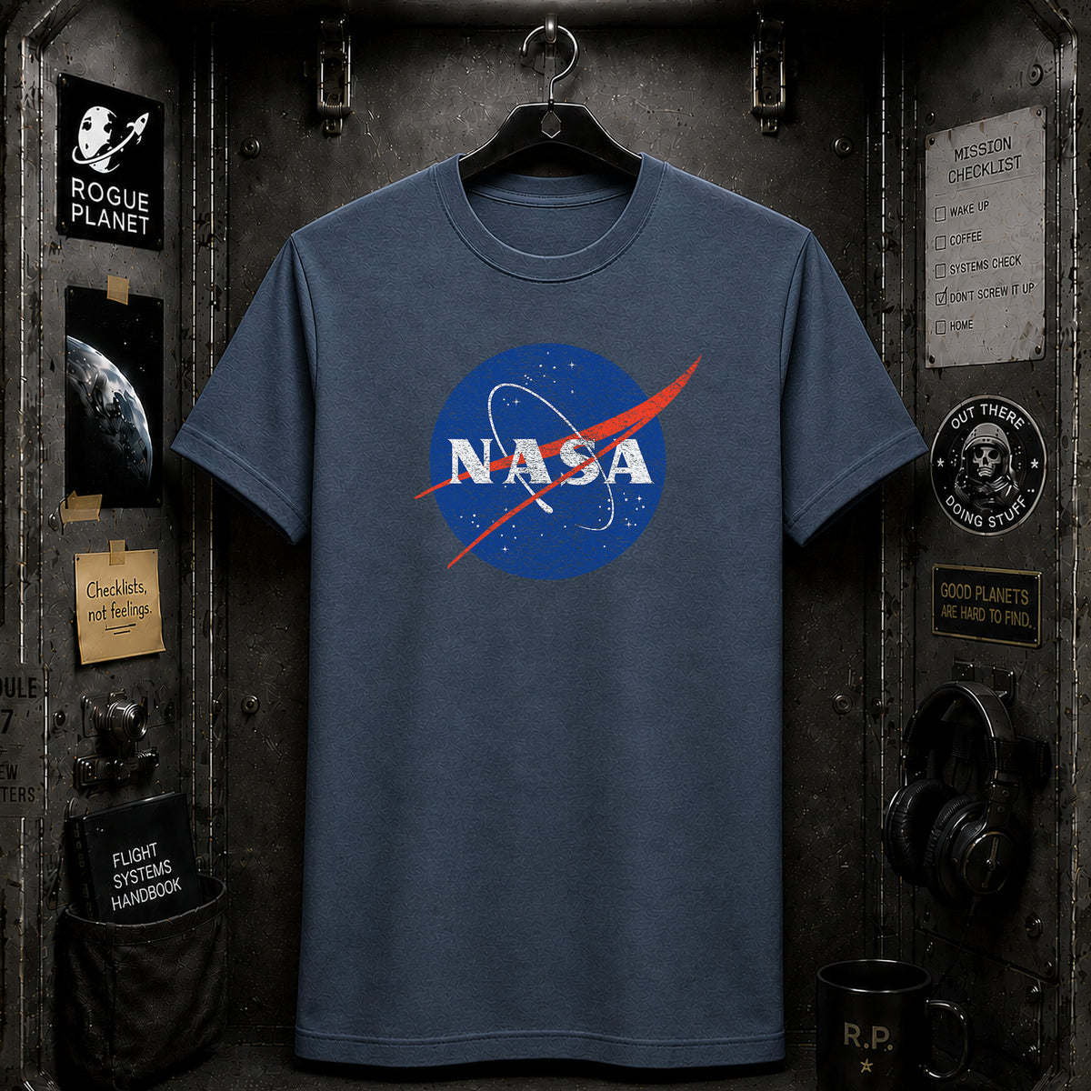 NASA Distressed Color Logo Tee