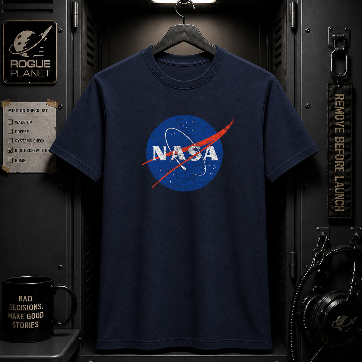 NASA Distressed Color Logo Tee