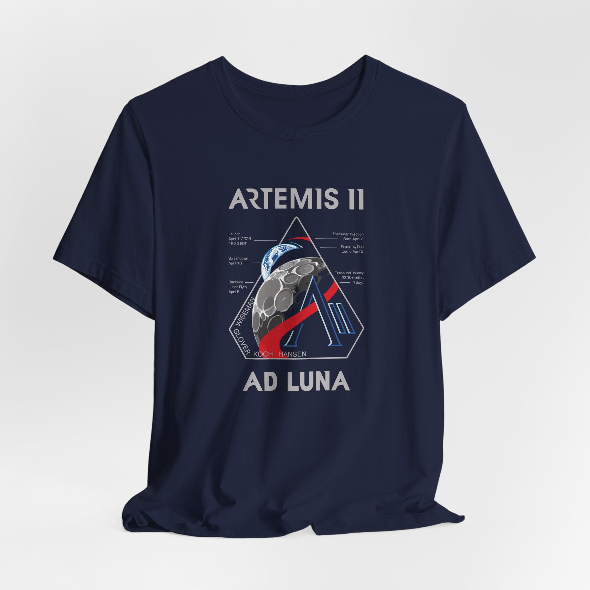 Artemis 2 Ad Luna Logo Patch T-Shirt