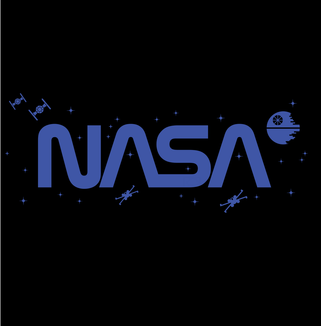 NASA in a Galaxy Far, Far Away Logo T-Shirt - Blue