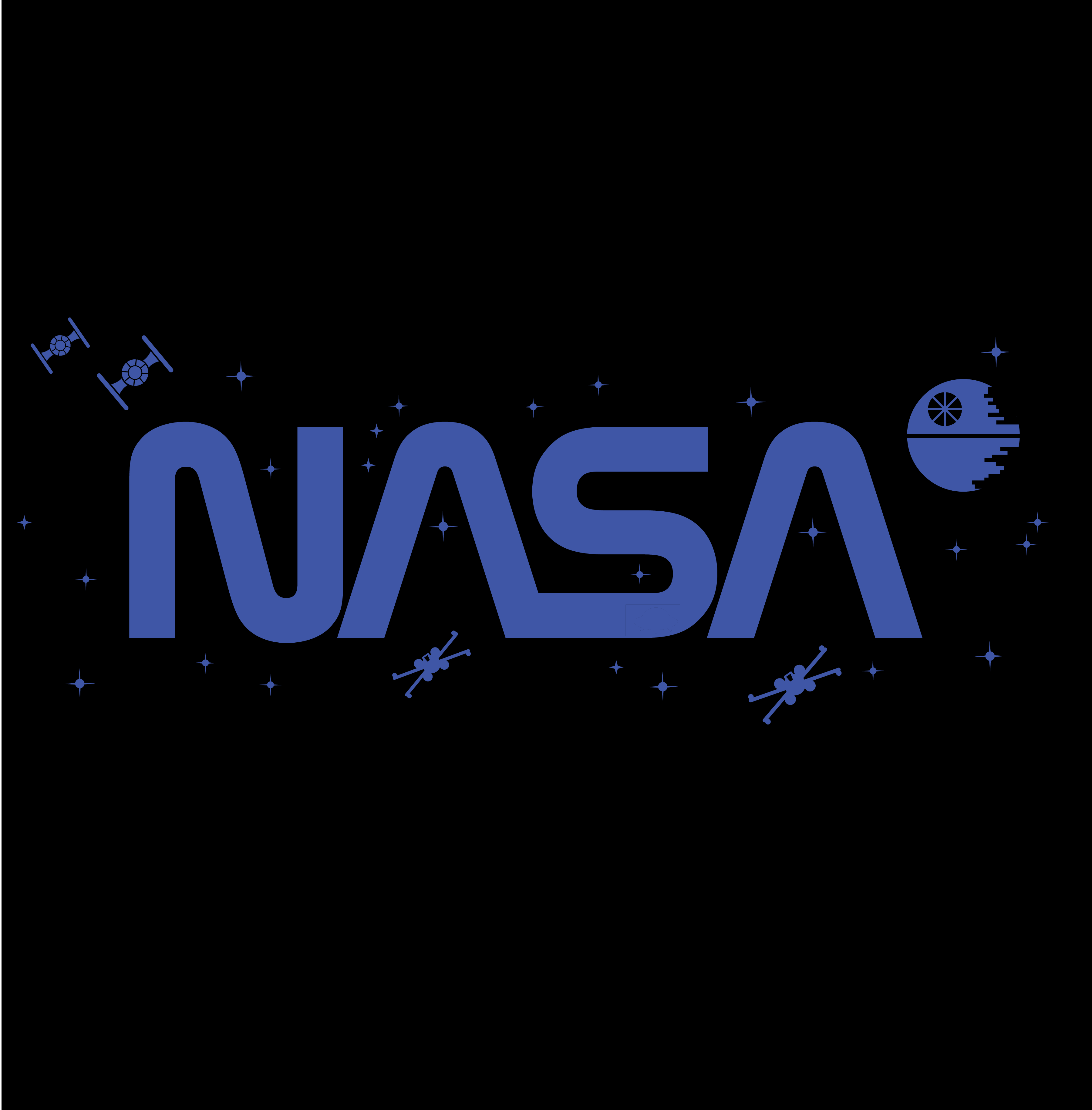 NASA in a Galaxy Far, Far Away Logo T-Shirt - Blue